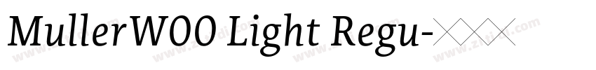 MullerW00 Light Regu字体转换